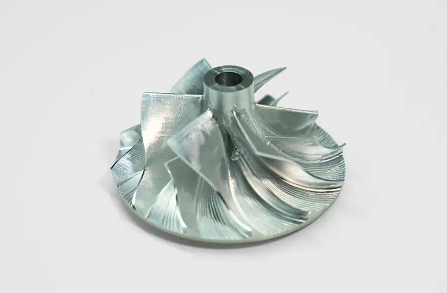 Machined aluminum impeller
