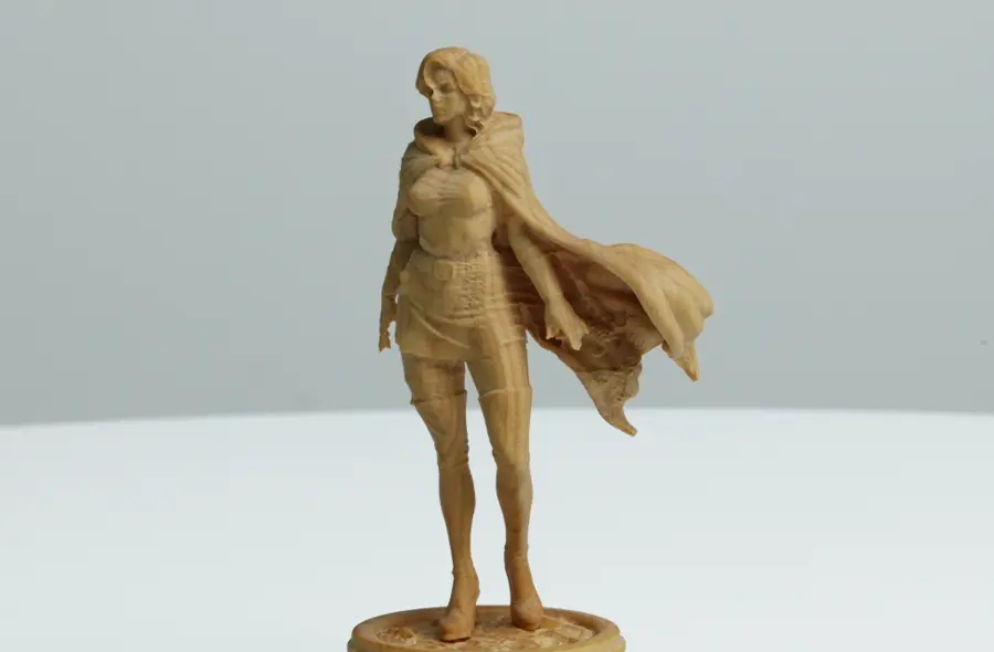 Machined wooden figure